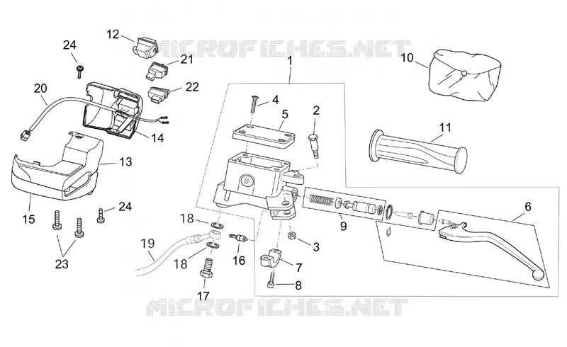 Commandes gche Aprilia APRILIA-SCOOTER 200 ATLANTIC 2003  Atlantic