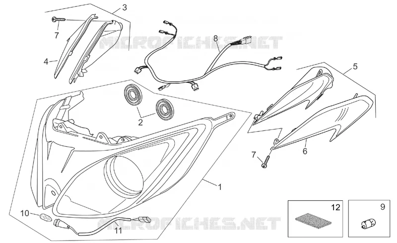 Feu avant Aprilia APRILIA-SCOOTER 125 ATLANTIC 2003  Atlantic
