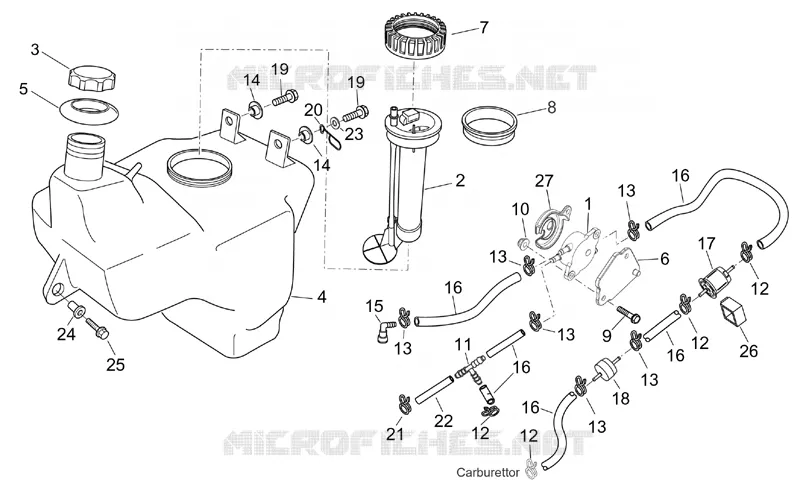 Reservoir carburant Aprilia APRILIA-SCOOTER 200 ATLANTIC 2003  Atlantic