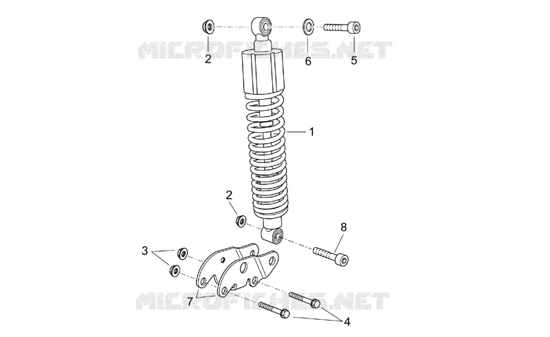 Suspension arriere Aprilia APRILIA-SCOOTER 125 ATLANTIC 2005  Atlantic