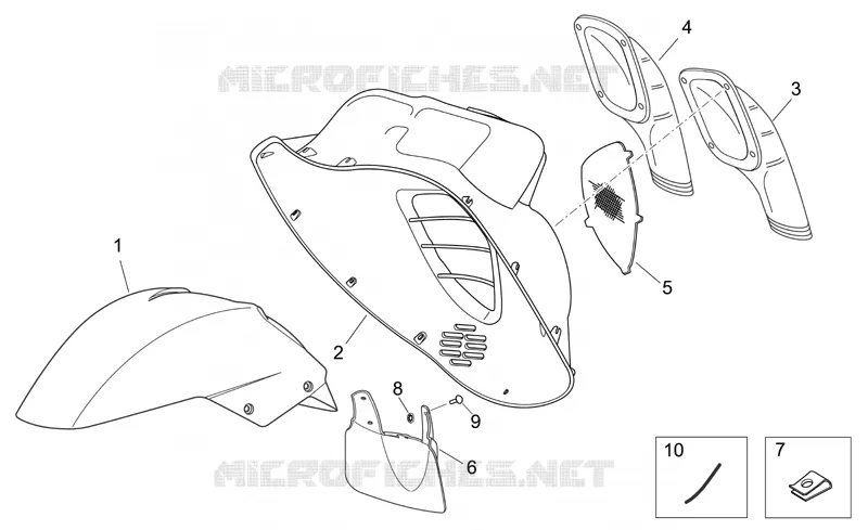 Carrosserie av. III Aprilia APRILIA-SCOOTER 125 ATLANTIC 2006  Atlantic
