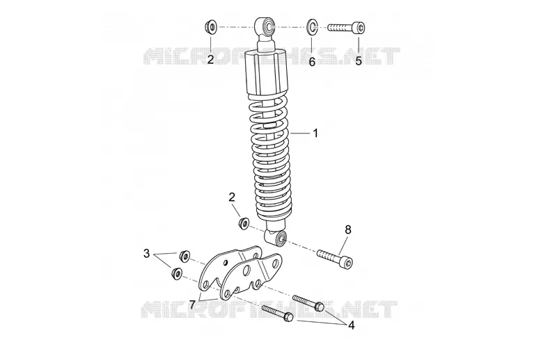 Suspension arriere Aprilia APRILIA-SCOOTER 250 ATLANTIC 2008  Atlantic
