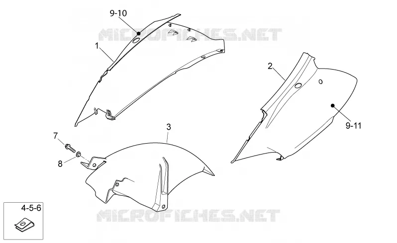 Carrosserie posterieure I Aprilia APRILIA-SCOOTER 125 ATLANTIC 2010  Atlantic E3