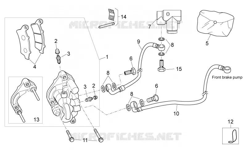 Pince frein avant Aprilia APRILIA-SCOOTER 125 ATLANTIC 2011  Atlantic E3