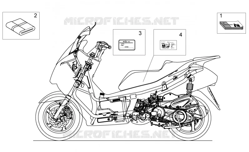 Plaquettes-decal. Aprilia APRILIA-SCOOTER 125 ATLANTIC 2010  Atlantic E3