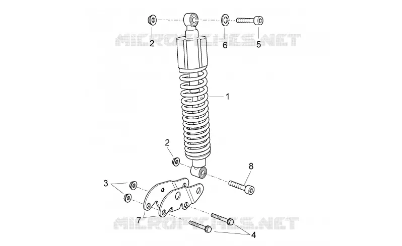 Suspension arriere Aprilia APRILIA-SCOOTER 125 ATLANTIC 2011  Atlantic E3