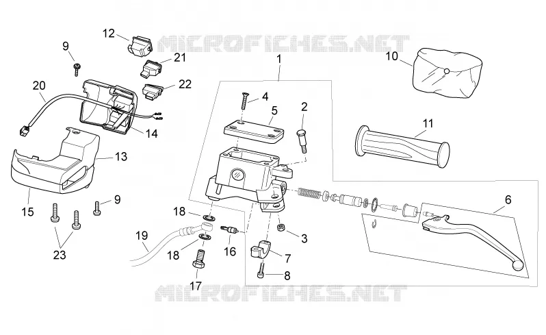 Commandes gche Aprilia APRILIA-SCOOTER 300 ATLANTIC 2010  Atlantic