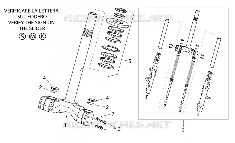 Fourche Av. I Aprilia APRILIA-SCOOTER 300 ATLANTIC 2012  Atlantic