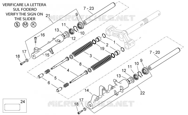 Fourche Av. II Aprilia APRILIA-SCOOTER 300 ATLANTIC 2012  Atlantic