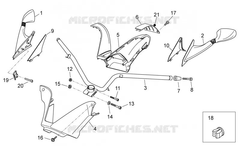 Guidon Aprilia APRILIA-SCOOTER 300 ATLANTIC 2011  Atlantic