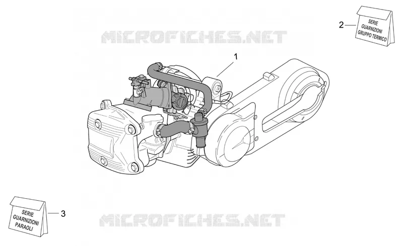 Dessin d'ensemble moteur Aprilia APRILIA-SCOOTER 500 ATLANTIC 2005  Atlantic Sprint