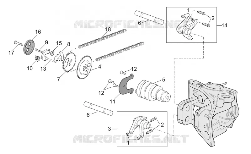 Commande soupapes Aprilia APRILIA-SCOOTER 500 ATLANTIC 2001  Atlantic