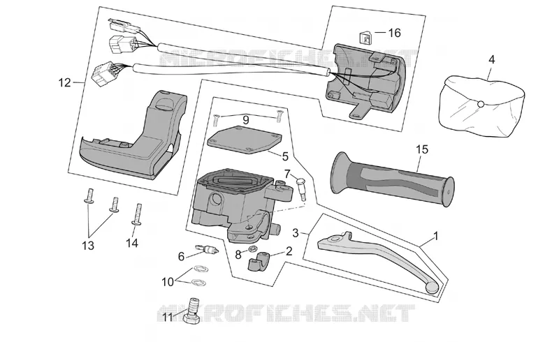 Commandes gche Aprilia APRILIA-SCOOTER 500 ATLANTIC 2004  Atlantic