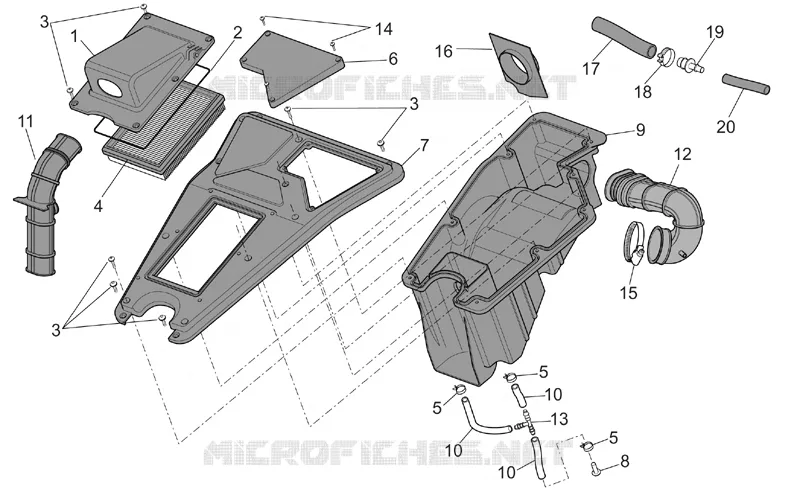 Corps filtre Aprilia APRILIA-SCOOTER 500 ATLANTIC 2003  Atlantic