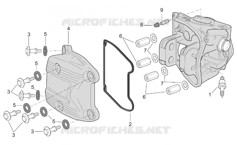 Couvre-culasse (External thermostat) Aprilia APRILIA-SCOOTER 500 ATLANTIC 2001  Atlantic