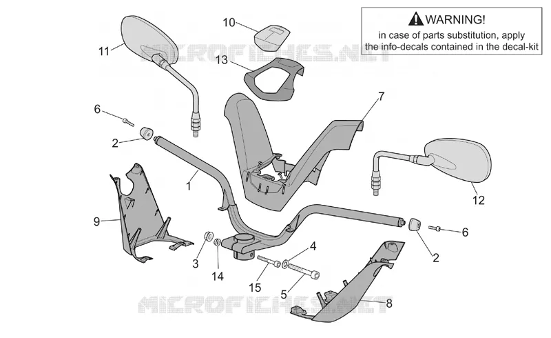 Guidon Aprilia APRILIA-SCOOTER 500 ATLANTIC 2004  Atlantic